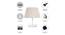 Benji Beige Linen Shade Table Lamp With Transparent Acrylic Base (Transparent & Beige) by Urban Ladder - Cross View Design 1 - 532583