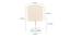 Finn Beige Jute Shade Table Lamp With Transparent Acrylic Base (Transparent & Beige) by Urban Ladder - Design 1 Dimension - 532599