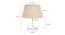 Kayla Beige Jute Shade Table Lamp With Transparent Acrylic Base (Transparent & Beige) by Urban Ladder - Design 1 Dimension - 532605