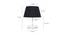 Otis Black Cotton Shade Table Lamp With Transparent Acrylic Base (Transparent & Black) by Urban Ladder - Design 1 Dimension - 532609