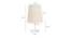 Odin Beige Linen Shade Table Lamp With Transparent Acrylic Base (Transparent & Beige) by Urban Ladder - Design 1 Dimension - 532616
