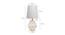 Raina White Cotton Shade Table Lamp With Wooden White Mango Wood Base (Wooden White & White) by Urban Ladder - Design 1 Dimension - 532618