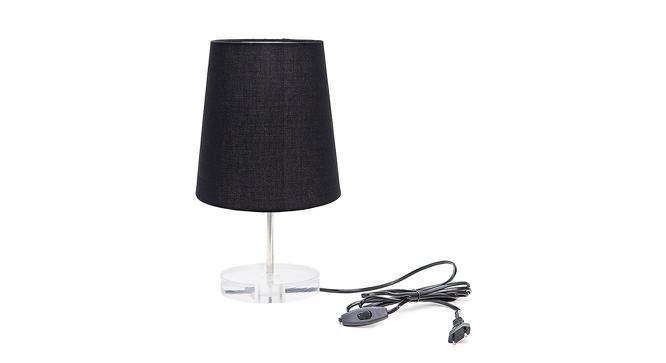 Copper Black Cotton Shade Table Lamp With Transparent Acrylic Base (Transparent & Black) by Urban Ladder - Front View Design 1 - 532668