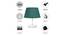 Ace Dark Green Jute Shade Table Lamp With Transparent Acrylic Base (Transparent & Dark Green) by Urban Ladder - Cross View Design 1 - 532681