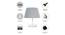 Finn Grey Cotton Shade Table Lamp With Transparent Acrylic Base (Transparent & Grey) by Urban Ladder - Cross View Design 1 - 532683