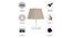 Burnham Grey Cotton Shade Table Lamp With Transparent Acrylic Base (Transparent & Grey) by Urban Ladder - Cross View Design 1 - 532684