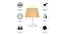 Phoebe Gold Cotton Shade Table Lamp With Transparent Acrylic Base (Transparent & Gold) by Urban Ladder - Cross View Design 1 - 532685