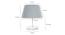 Finn Grey Cotton Shade Table Lamp With Transparent Acrylic Base (Transparent & Grey) by Urban Ladder - Design 1 Dimension - 532708