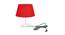 Solange Red Jute Shade Table Lamp With Transparent Acrylic Base (Transparent & Red) by Urban Ladder - Front View Design 1 - 532756