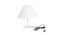 Charlotte White Cotton Shade Table Lamp With Transparent Acrylic Base (Transparent & White) by Urban Ladder - Front View Design 1 - 532762