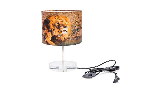 Freya Multicolor Silk Shade Table Lamp With Transparent Acrylic Base by Urban Ladder - Front View Design 1 - 532772