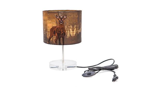 Ruger Multicolor Silk Shade Table Lamp With Transparent Acrylic Base by Urban Ladder - Front View Design 1 - 532773