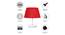 Solange Red Jute Shade Table Lamp With Transparent Acrylic Base (Transparent & Red) by Urban Ladder - Cross View Design 1 - 532781