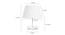 Heize White Cotton Shade Table Lamp With Transparent Acrylic Base (Transparent & White) by Urban Ladder - Design 1 Dimension - 532817