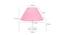 Damon Pink Jute Shade Table Lamp With Transparent Acrylic Base (Transparent & Pink) by Urban Ladder - Design 1 Dimension - 532818
