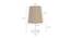 Bernhana Grey Cotton Shade Table Lamp With Transparent Acrylic Base (Transparent & Grey) by Urban Ladder - Design 1 Dimension - 532832