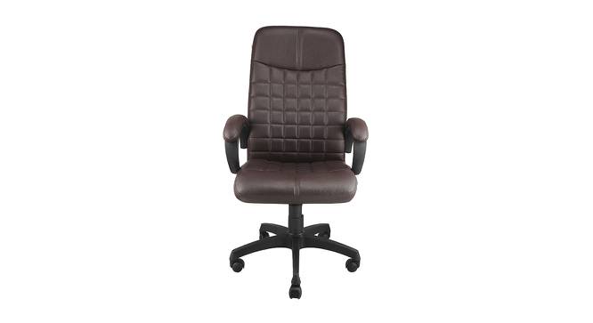 Brylee Leatherette Swivel Executive Chair in Brown Colour (Brown) by Urban Ladder - Design 1 Full View - 532863