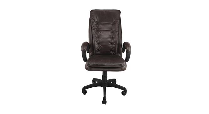 Jazmine Leatherette Swivel Executive Chair in Brown Colour (Brown) by Urban Ladder - Design 1 Full View - 532864
