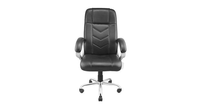 Ryann Leatherette Swivel Executive Chair in Black Colour (Black) by Urban Ladder - Design 1 Full View - 532865