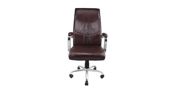 Haylee Leatherette Swivel Executive Chair in Brown Colour (Brown) by Urban Ladder - Design 1 Full View - 532868