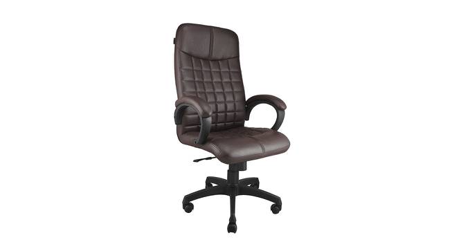 Brylee Leatherette Swivel Executive Chair in Brown Colour (Brown) by Urban Ladder - Front View Design 1 - 532874