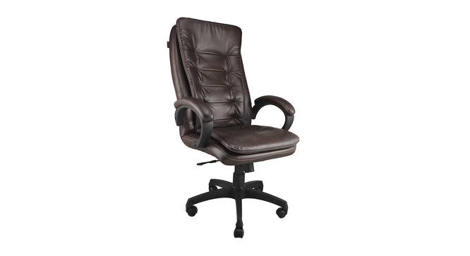Jazmine Leatherette Swivel Executive Chair in Brown Colour (Brown) by Urban Ladder - Front View Design 1 - 532875