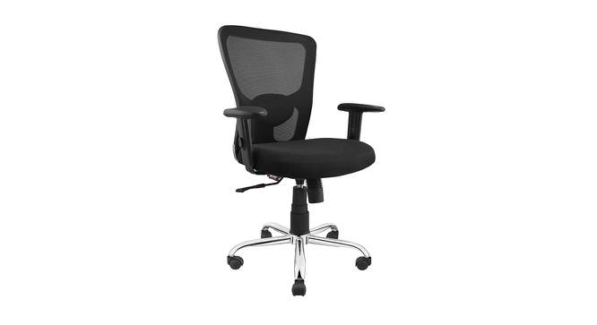 Jaunty Mesh Swivel Ergonomic Office Chair in Black Colour (Black) by Urban Ladder - Front View Design 1 - 532880