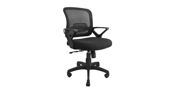 Cerise Mesh Swivel Ergonomic Office Chair in Black Colour (Black) by Urban Ladder - Front View Design 1 - 532883