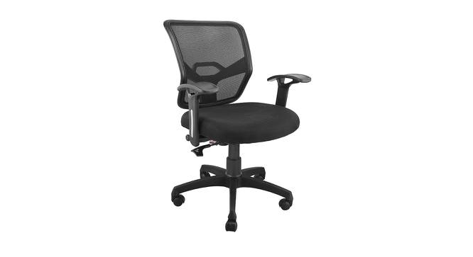 Smart Mesh Swivel Ergonomic Office Chair in Black Colour (Black) by Urban Ladder - Front View Design 1 - 532962