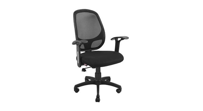 Facile Mesh Swivel Ergonomic Office Chair in Black Colour (Black) by Urban Ladder - Front View Design 1 - 532963