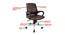Adele Leatherette Swivel Ergonomic Chair in Brown Colour (Brown) by Urban Ladder - Design 1 Close View - 532996
