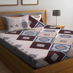 Bedsheets Design Traditional 300 TC Poly Cotton Double Size Bedsheet with 2 Pillow Covers