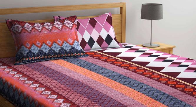 Milena Multicolor Traditional 300 TC Polycotton Double Bedsheet with 2 Pillow Covers (Double Size) by Urban Ladder - Front View Design 1 - 533041