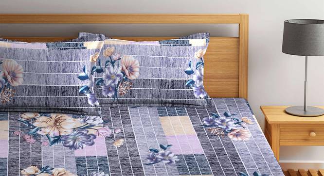 Novalee Multicolor Floral 300 TC Polycotton Double Bedsheet with 2 Pillow Covers (Double Size) by Urban Ladder - Cross View Design 1 - 533054