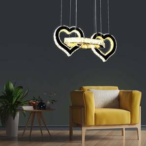 Chandeliers Design Amore Black Crystal LED Smart Voice Assist Chandelier (Black)