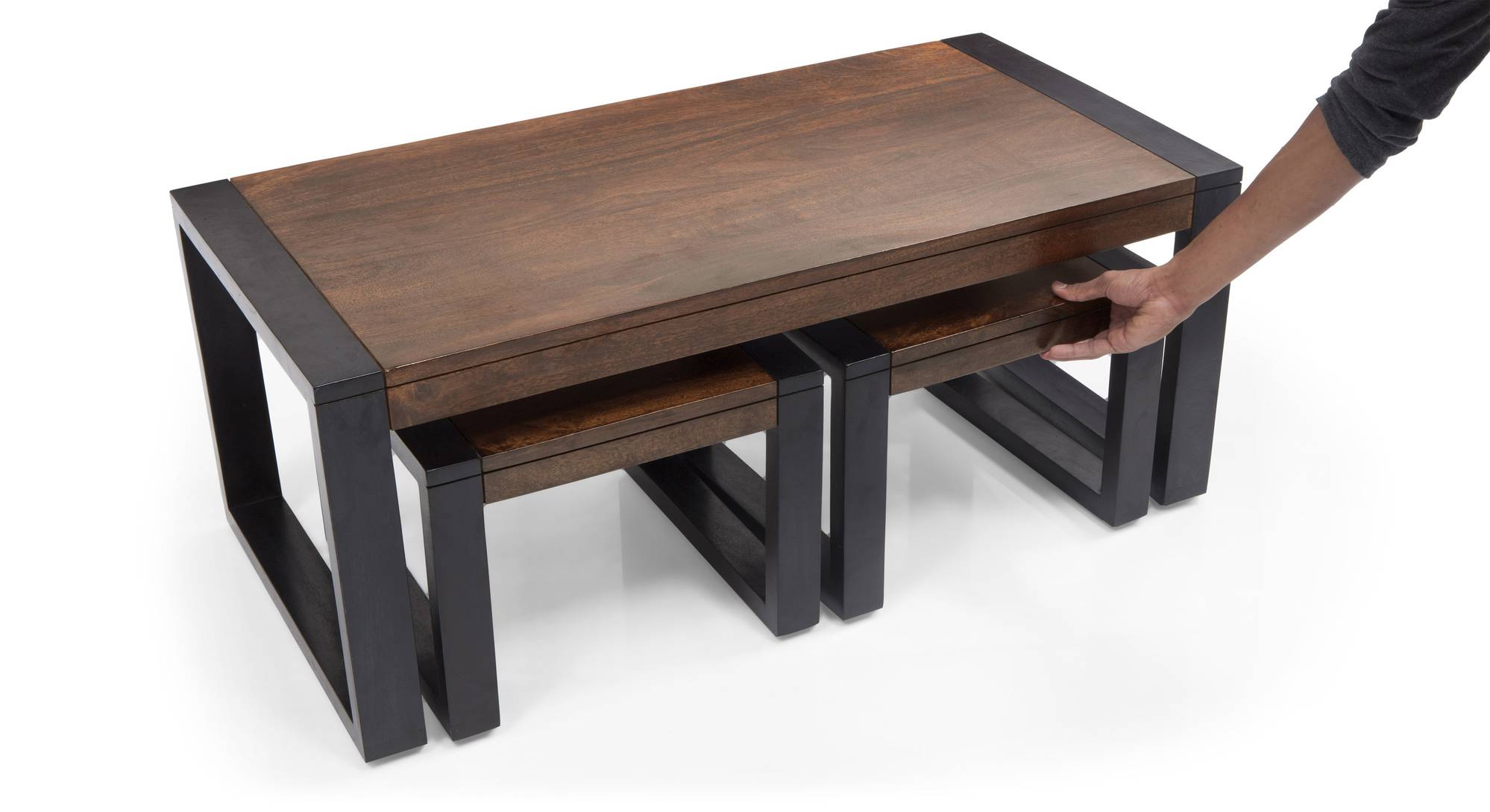 Altura Coffee Table with Nested Stools Urban Ladder