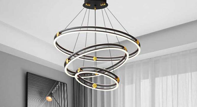 Jace Black Metal Smart Chandelier (Black) by Urban Ladder - Cross View Design 1 - 534212