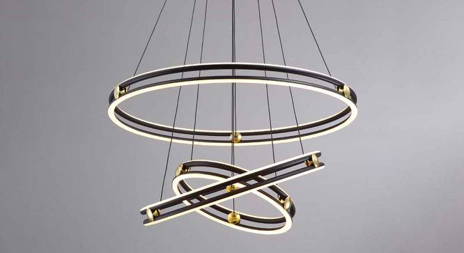 Jace Black Metal Smart Chandelier (Black) by Urban Ladder - Front View Design 1 - 534229