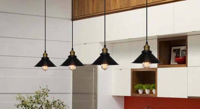 Miri Black Metal Pendant Light (Black) by Urban Ladder - Front View Design 1 - 534422