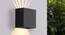 Lennon Black Metal Outdoor Wall Light (Black) by Urban Ladder - Design 1 Side View - 534531