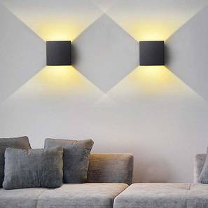 Wall Lights Collections In Bangalore Design Black Cube Up and Down Wall Light By Smartway Lighting (Black)