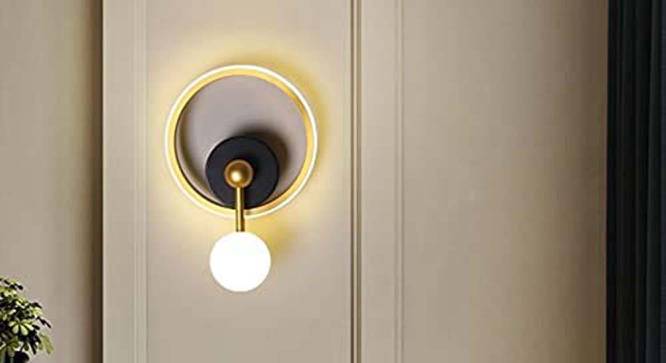 Roman Golden Metal Wall Lamp (Gold) by Urban Ladder - Front View Design 1 - 534725