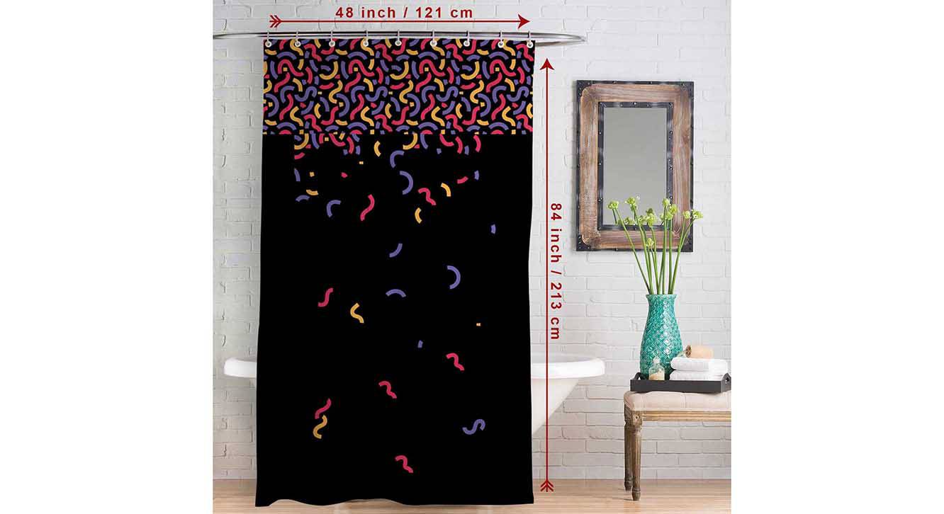 Black Fabric Shower Curtain Urban Ladder