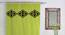 Erwan Green Geometric Polyester 84x48 inches Shower Curtain (Green) by Urban Ladder - Cross View Design 1 - 535181