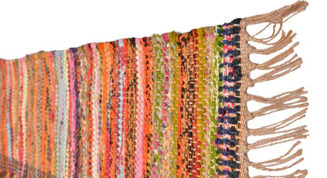 Isla Multicolour Block  Printed Jute 3x2 Ft Dhurrie (Multicolor) by Urban Ladder - Front View Design 1 - 535674