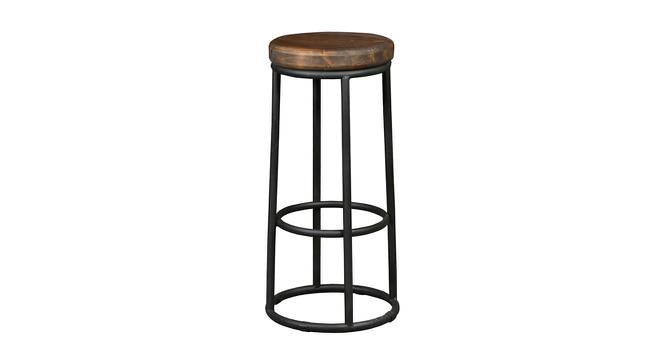 Hayes Metal Bar Stool in Glossy Finish (Black) by Urban Ladder - Front View Design 1 - 535909