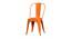 Duke Metal Dining Chair (Orange) by Urban Ladder - Front View Design 1 - 536084
