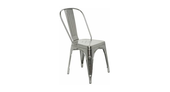 Fenton Metal Dining Chair (Silver) by Urban Ladder - Front View Design 1 - 536086