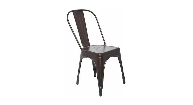 Greer Metal Dining Chair (Brown) by Urban Ladder - Front View Design 1 - 536088