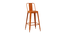 Violet Metal Bar Chair in Glossy Finish (Orange) by Urban Ladder - Front View Design 1 - 536095